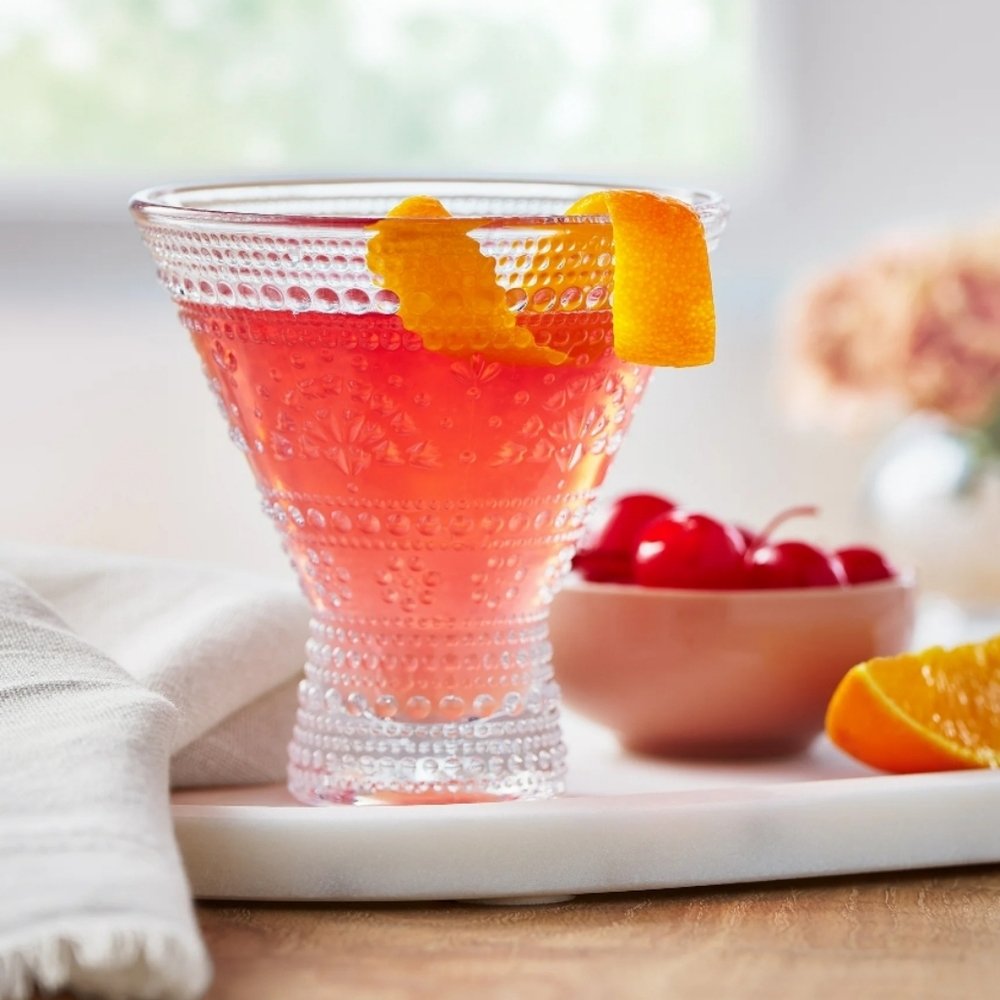 💕 2025 Set Of 4 The Pioneer Woman Textured Coctail Glassess